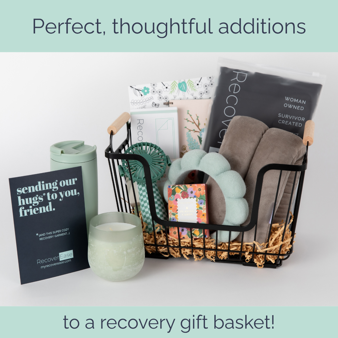 3-Piece Heal Better Kit: Post-Surgical Garment + Seatbelt Relief Pillow + Scar Strips